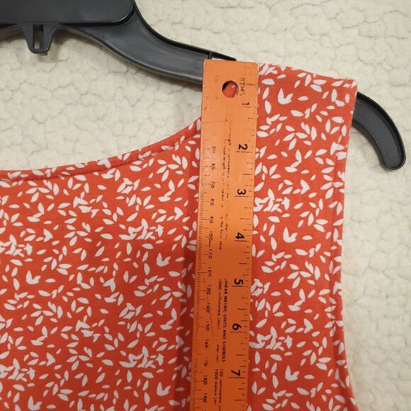 Croft & Barrow Women's Top Size Petite Lg Coral Orange Rayon Stretch Sleeveless - Picture 6 of 8